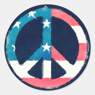 Adesivo Grunge americano do sinal de paz