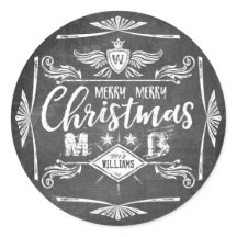 Grunge Chalkboard Merry Natal Retro Typografia