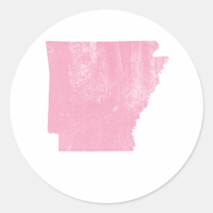 Adesivo Grunge cor-de-rosa do vintage de Arkansas