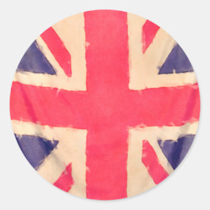 Adesivo Grunge da BANDEIRA de UNION JACK