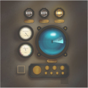 Adesivo Grunge De Estampunk Retroativo Do Painel De Contro