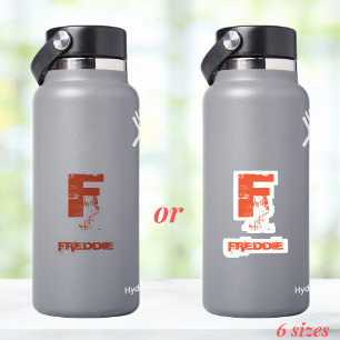 Adesivo Grunge Orange Name Business Water Bottle Tumbler