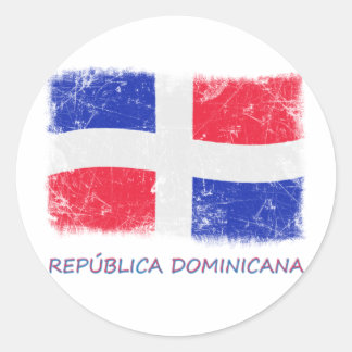 Adesivo Grunge República Dominicana Flag