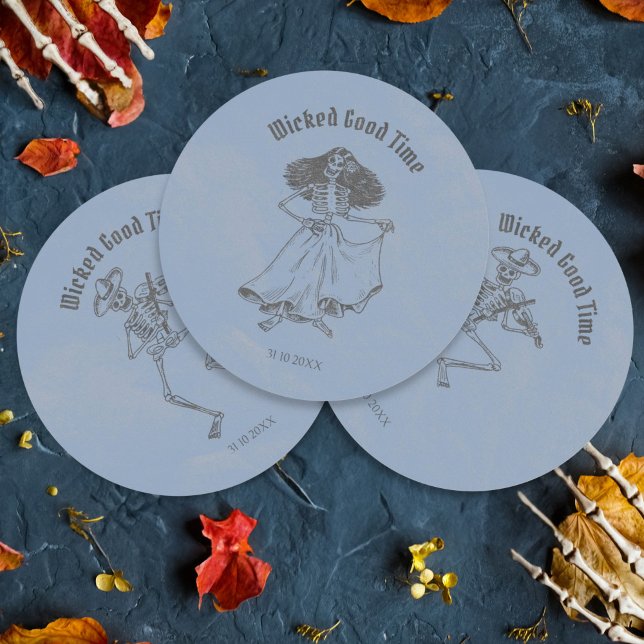 Adesivo Grunge Retro Black Halloween Party (Criador carregado)