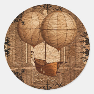Adesivo Grunge Steampunk Victorian Airship