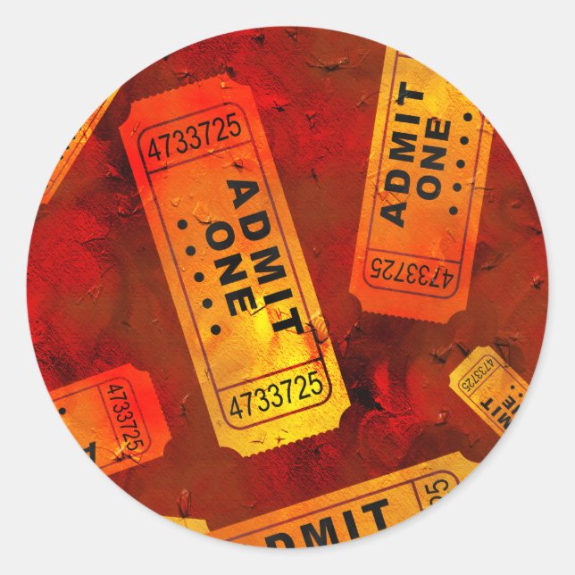 Adesivo Grunge Tickets (Frente)