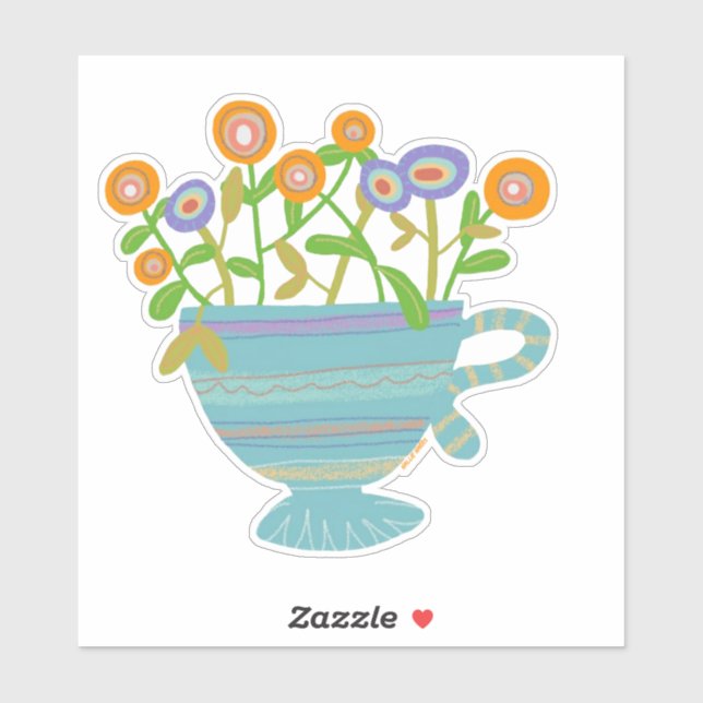 Adesivo Grupo Azul com Blooms (Folha)
