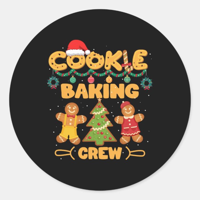 Adesivo Grupo Cookie Baking Team Tripulação Xmas - Grupo d (Frente)