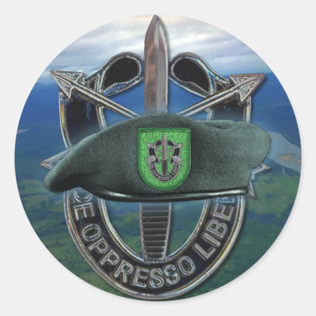 Adesivo Grupo das Forças Especiais Green Berets son Sticke (Frente)