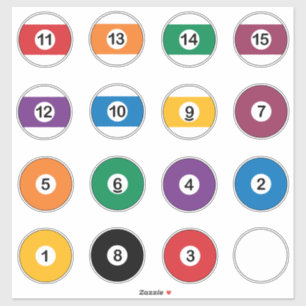 Adesivo Grupo de bolas de bilhar Snooker