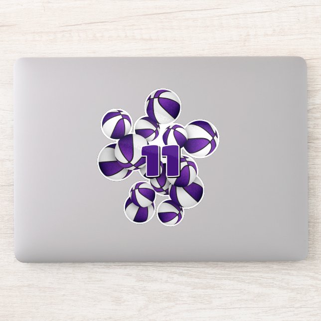 Adesivo grupo de camisetas brancas roxas (Computador)