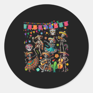 Adesivo Grupo de dança Skeletons Florais Mexicanos Dia De
