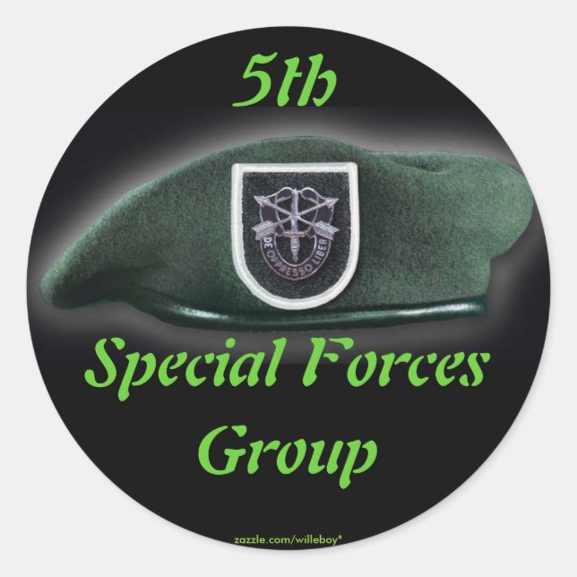 Adesivo Grupo de forças especiais da 5 Fort Campbell veter (Frente)