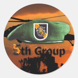 Adesivo Grupo de Forças Especiais de 5 SFG SF Veterans LRR