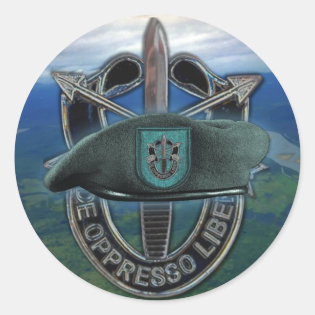 Adesivo Grupo de forças especiais Green Berets son Sticker (Frente)