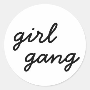 Adesivo grupo de meninas fofo script moderno feminista pod