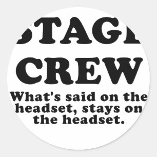 Adesivo Grupo de palco o que é dito nos auriculares