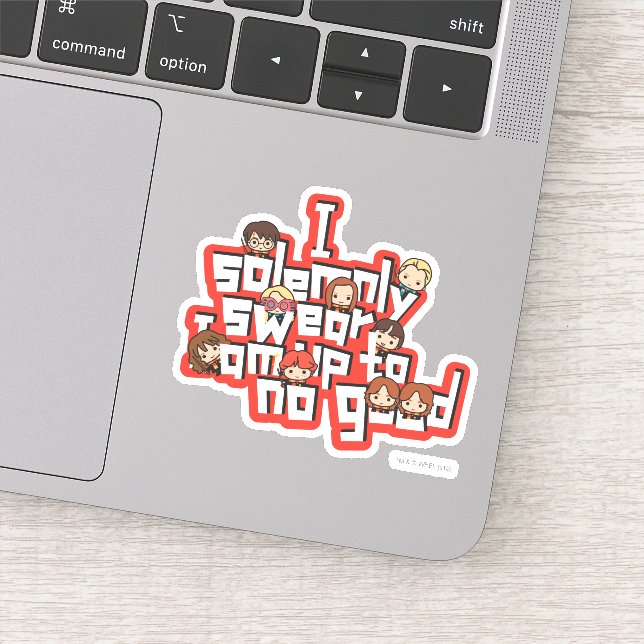 Adesivo Grupo "EU JURO SOLENTAMENTE QUE NÃO SOU BOM™" (Detalhe)