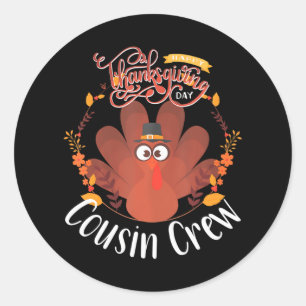 Adesivo Grupo Familiar de Combinação de Cousin Crew Turkey