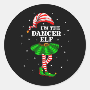 Adesivo Grupo Familiar Eu sou o Dançarino Elf Natal