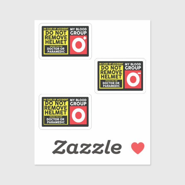 Adesivo Grupo sanguíneo O (Folha)