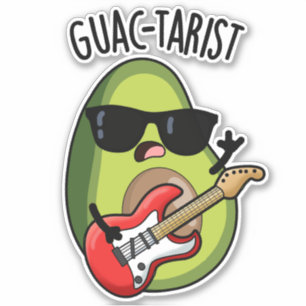 Adesivo Guac-tarist Funny Avocado Pun