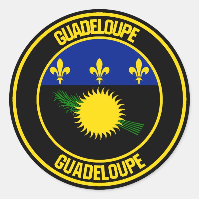 Adesivo Guadeloupe Round Emblem (Frente)