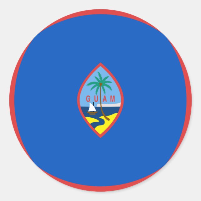Adesivo Guam Fisheye Flag Sticker (Frente)