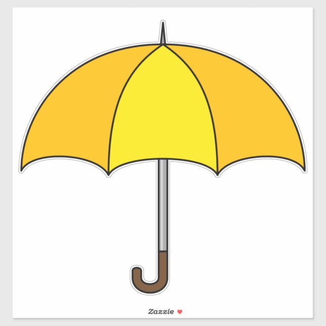 Adesivo Guarda-chuva Amarelo (Folha)