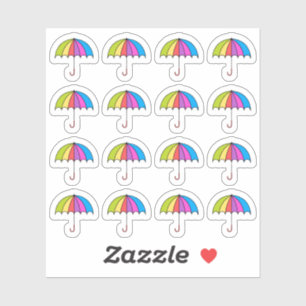 Adesivo Guarda-chuva Colorido Rastreador de Chuva Planejad