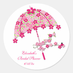 Adesivo Guarda-chuva floral cor-de-rosa