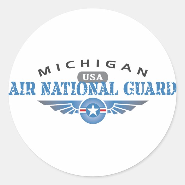 Adesivo Guarda Nacional do Michigan Air (Frente)