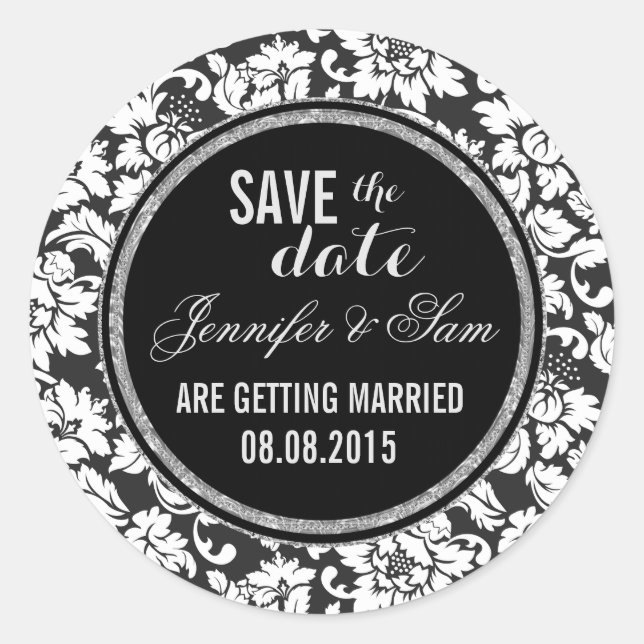 Adesivo Guardar As Acentos Preto De Data E Prateado (Frente)