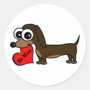 Adesivo Guardarar bonito do Dachshund seja coração da mi