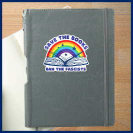 Adesivo Guarde os livros e bane os fascistas contra a cens