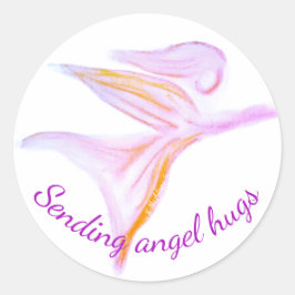Adesivo Guardian Angel – Sending Angel Hugs Fuchsia Pink