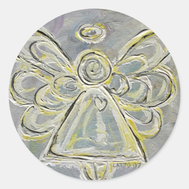 Adesivo Guardian White e Silver Angel Stickers Personaliza (Frente)