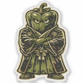 Adesivo Guardião Pimentão — Formal Vegetal Engraçado 