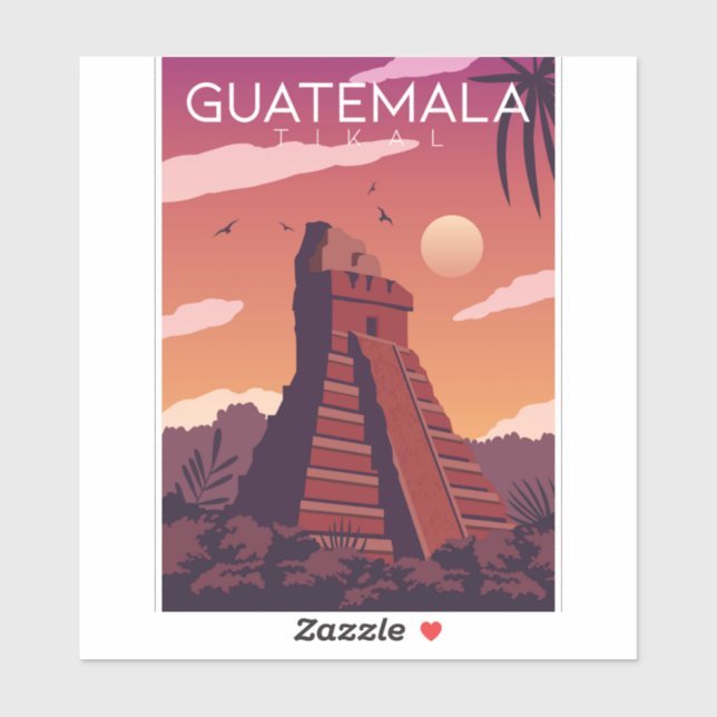 Adesivo Guatemala Tikal (Folha)