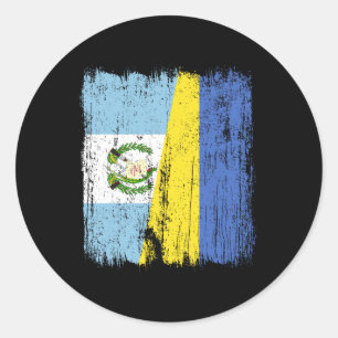 Adesivo Guatemala Ucrânia Meia Bandeira Guatemalense Ucran