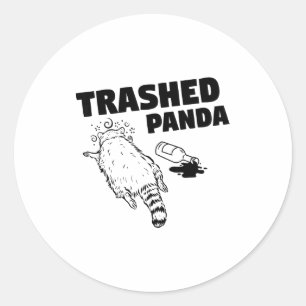 Adesivo Guaxinim Bêbado Panda Divertido