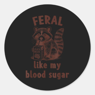 Adesivo Guaxinim de Conscientização da Diabetes Feral Como