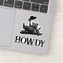 Guaxinim Divertido 'Howdy' com Chapéu e Botas de C