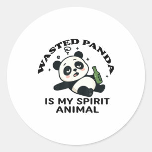 Adesivo Guaxinim Engraçado, Meu Animal Espiritual É Um Pan