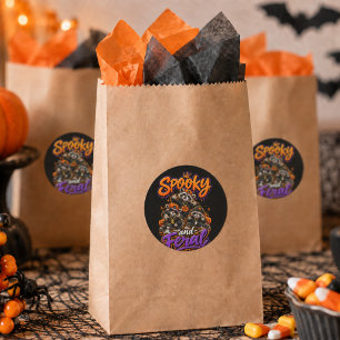 Adesivo Guaxinins de Halloween Favor de Hip Hop Feral Assu