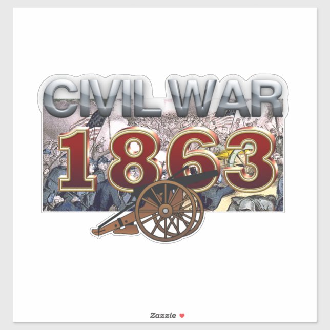 Adesivo Guerra Civil ABH 1863 (Folha)