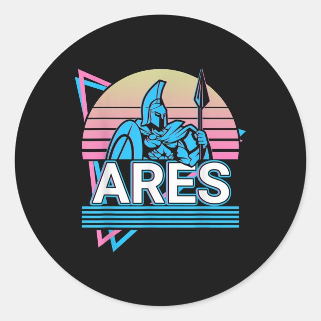 Adesivo Guerra de Deus grega Ares (Frente)