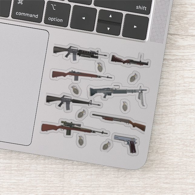 Adesivo Guerra do Vietnã - Armas americanas (Detalhe)