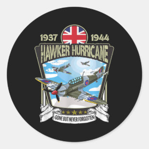 Adesivo Guerra Mundial 2 Aeronaves britânicas Hawker Hurri