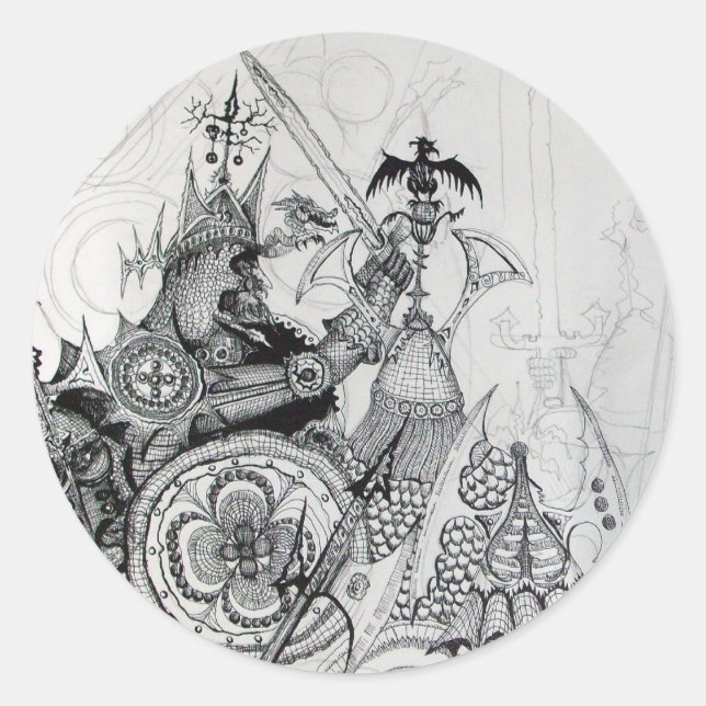 Adesivo GUERRAS GÓTICAS,Cavaleiros Bárbaros,Fantasia (Frente)